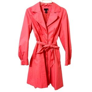 NWOT H&M Coral Pink Trench Coat - Size 10